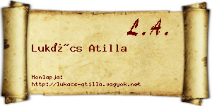 Lukács Atilla névjegykártya